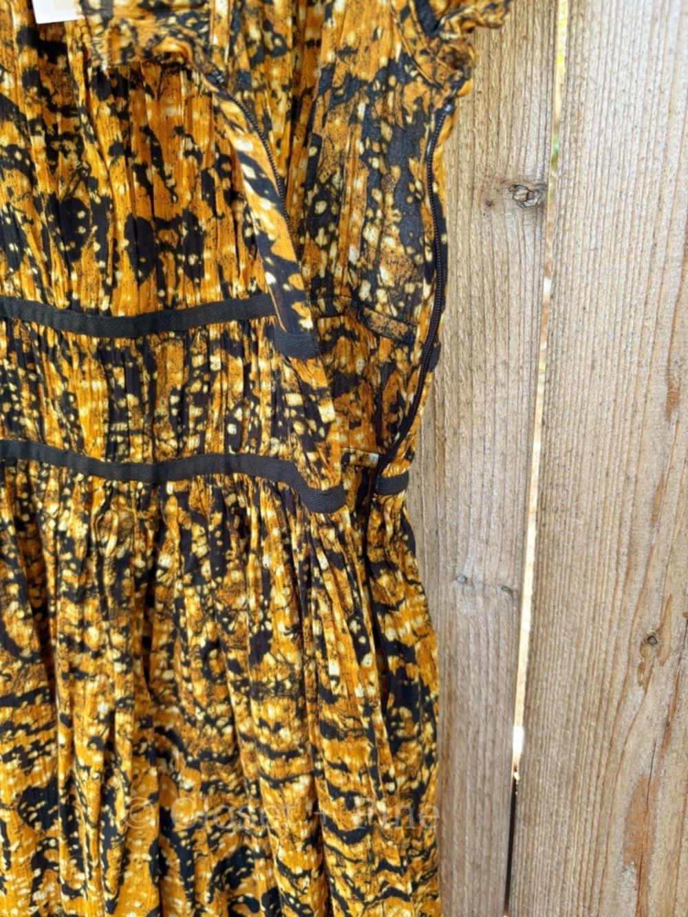 Ulla Johnson Amari Dress Marigold‎ Size 0 NWT Midi Orange Black - Picture 10 of 17